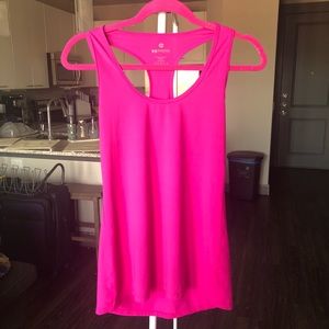 Hot pink stretchy racerback tank